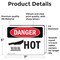 Signmission Hot Surface Sign, 5 in H x 7 in W, Vinyl Decal, Hot OS-2PACK-DS-D-57-L-1357 - alternate 3